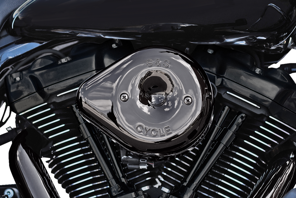 S&S CYCLE Stealth Mini Teardrop Air Cleaner Cover - M8 - Lava Chrome 170-0780 — image 2