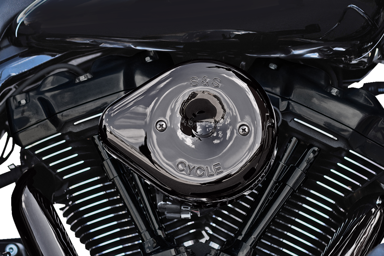 S&S CYCLE Stealth Mini Teardrop Air Cleaner Cover - M8 - Lava Chrome 170-0780 — image 2