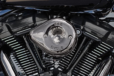 S&S Cycle Stealth Mini Teardrop Air Cleaner Kit for M8 Models - Lava Chrome - 170-0782 — image 1