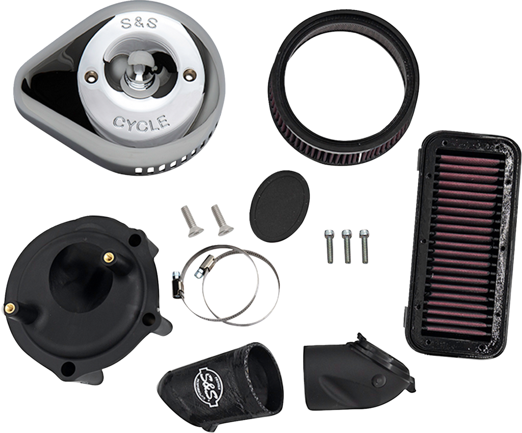 S&S CYCLE Stealth Air Cleaner Kit with Cover - Chrome - Indian 170-0827 — image 1