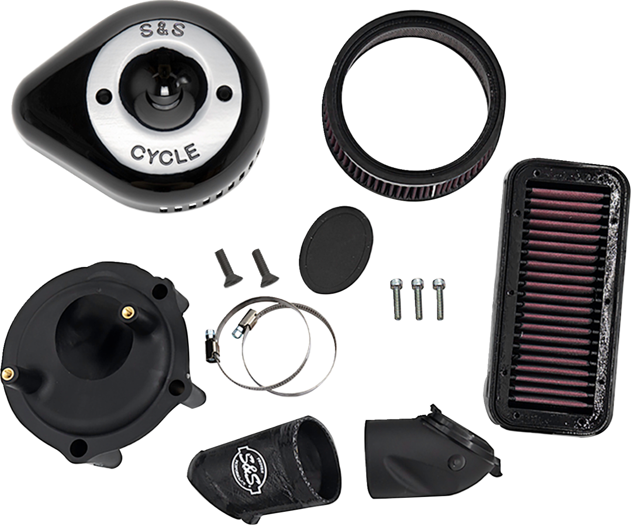 S&S CYCLE Stealth Air Cleaner Kit with Cover - Chrome - Indian 170-0827 — image 2