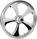 RC COMPONENTS Wheel - Nitro - Front - Dual Disc/without ABS - Chrome - 18x3.5 - '00-'07 FLT 18350-9917-92C — image 1