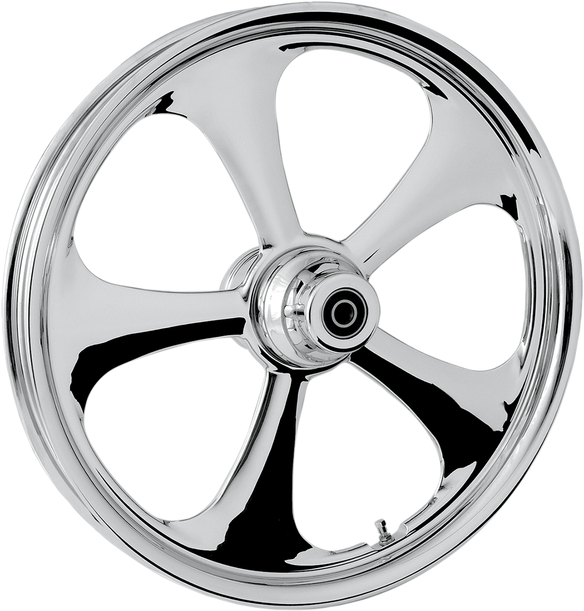 RC COMPONENTS Wheel - Nitro - Front - Dual Disc/without ABS - Chrome - 18x3.5 - '00-'07 FLT 18350-9917-92C — image 1