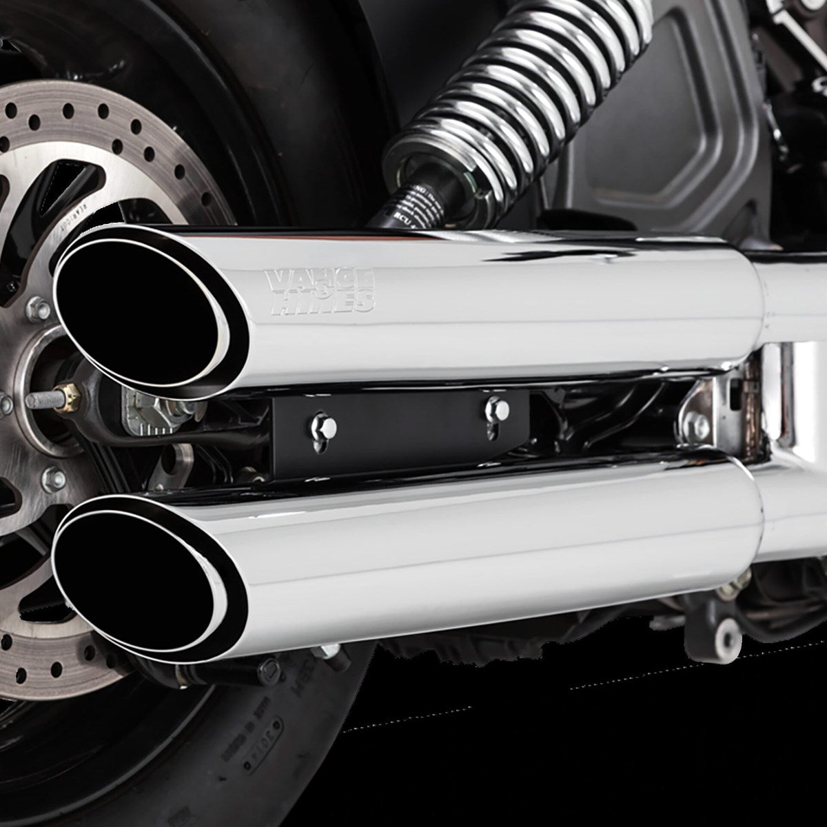 Vance & Hines Twin Slash 3" Slip-ons - Scout – Chrome – 18323 — manufacturer image 1