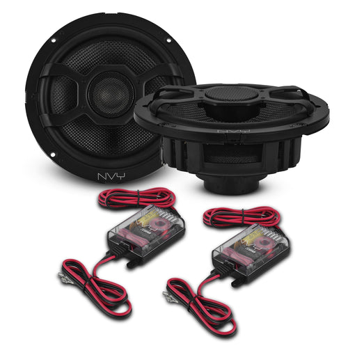 DS18 NVY-6GFMTO-N4 6.5" Component Speakers with Water-Resistant Glass Fiber Cone & Neodymium Magnet | 120W RMS 4-Ohm — image 1