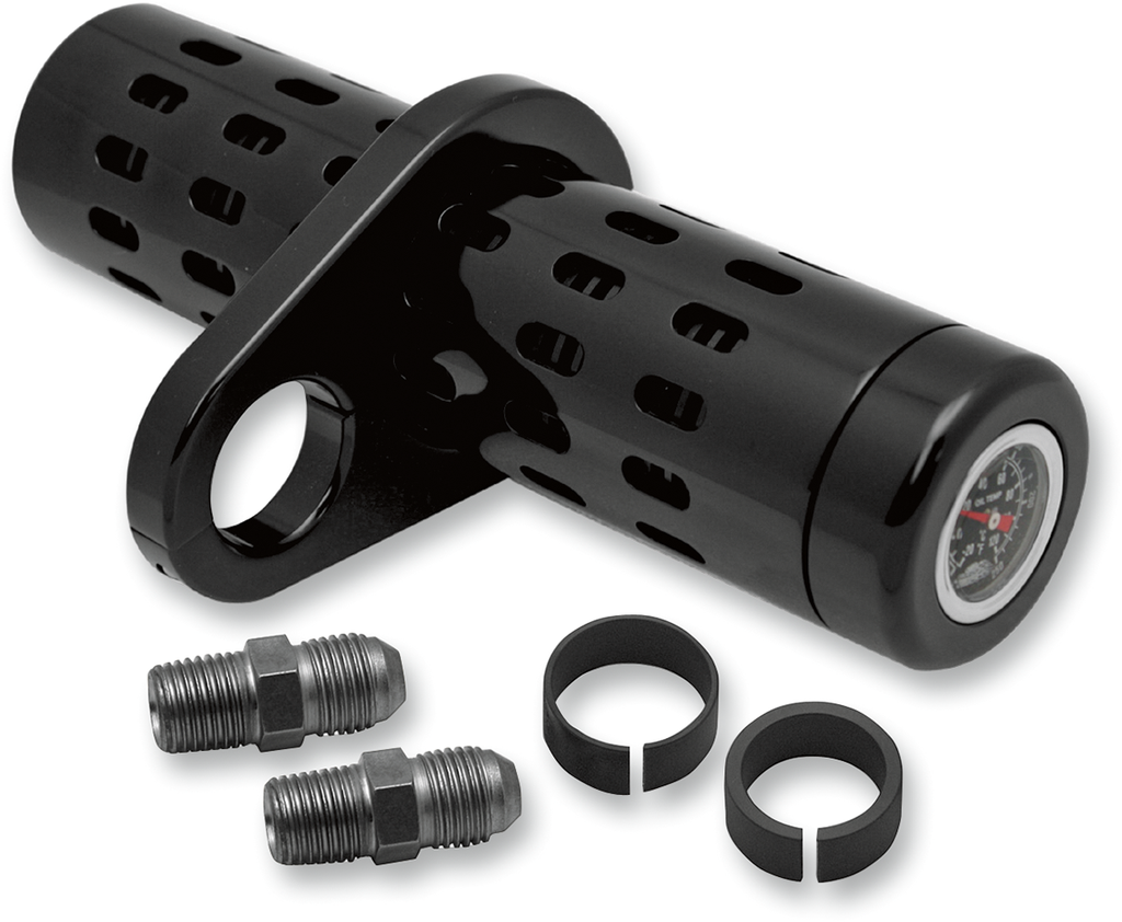 PRO-ONE PERF.MFG. Oil Cooler Kit - Temperature Gauge - Black - 1" - 1-1/4" — image 1