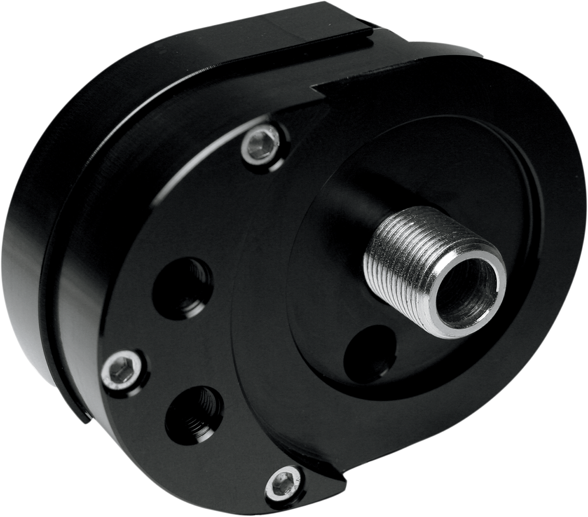 FEULING PARTS Offset Oil Filter Mount - Black — image 1