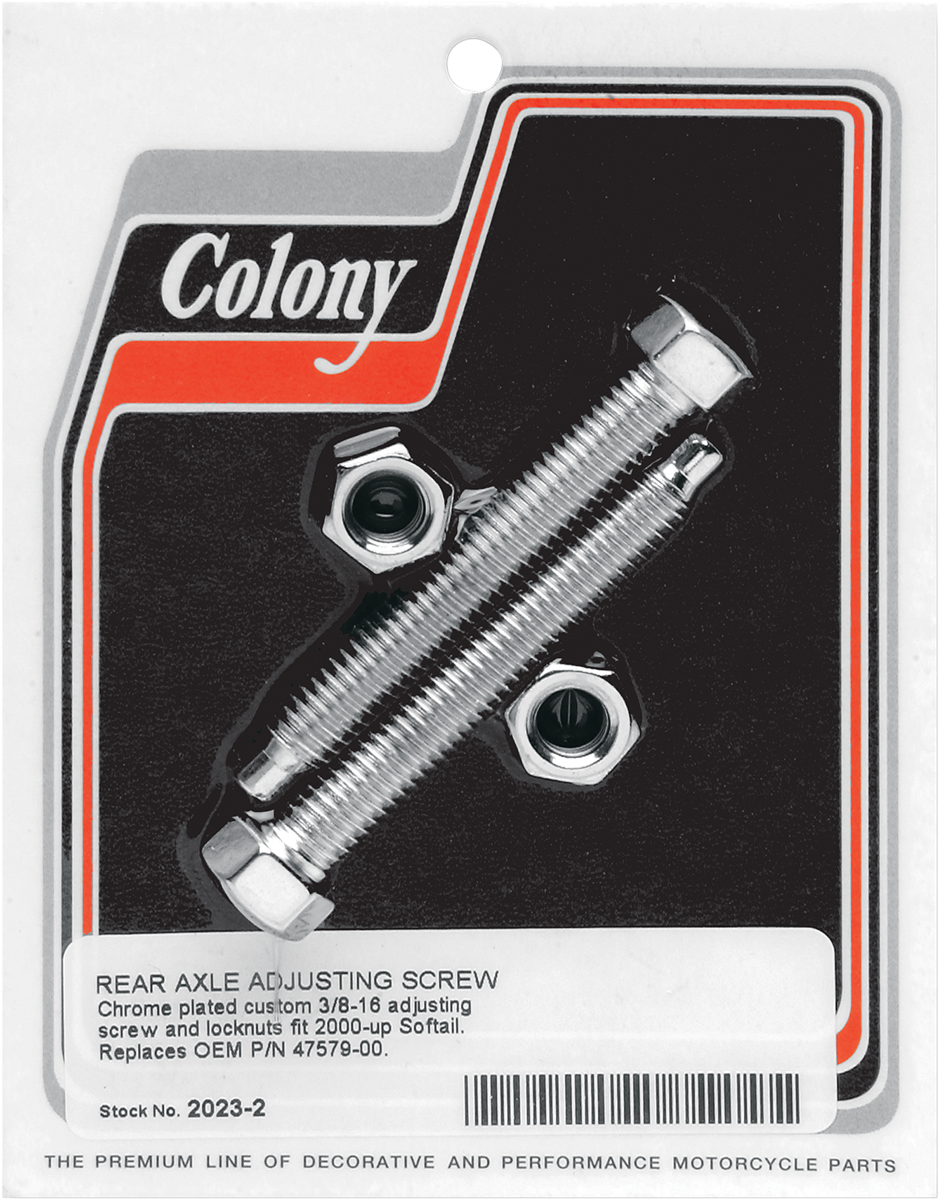 COLONY Bolts - Rear/Axle Adjuster - Pair - '00-'07 Softail 2023-2 — image 2