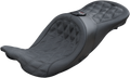 DANNY GRAY Longhaul 2Up Seat - Air - w/ Driver Backrest Capability - Double Diamond w/ Gray Stitch - FL '08-'23 21-413DIAAIR — image 1