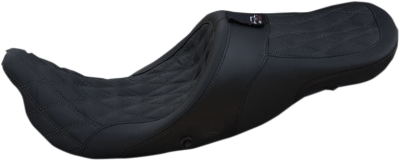 DANNY GRAY Longhaul 2Up Seat - Air - w/ Driver Backrest Capability - Double Diamond w/ Gray Stitch - FL '08-'23 21-413DIAAIR — image 2
