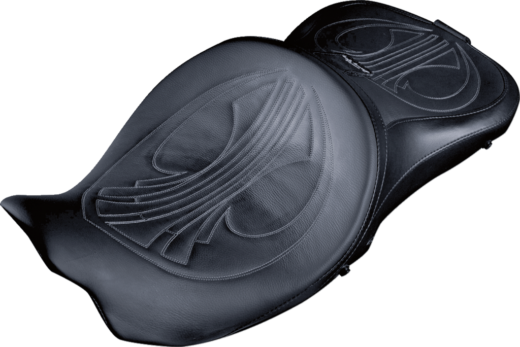 DANNY GRAY Longhaul 2Up Seat - Air - w/ Driver Backrest Capability - Double Diamond w/ Gray Stitch - FL '08-'23 21-413DIAAIR — image 3