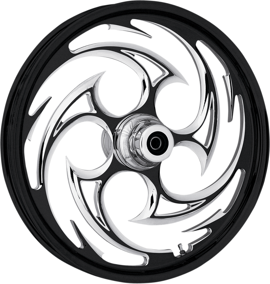 RC COMPONENTS Wheel - Savage Eclipse - Front - Single Disc/with ABS - Black Eclipse - 21x2.15 - '07-'10 FXST 21215-9927-85E — image 1