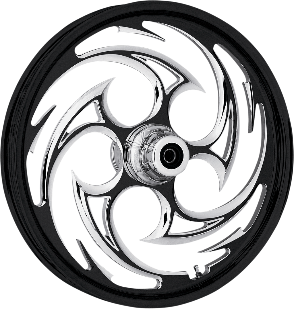 RC COMPONENTS Wheel - Savage Eclipse - Front - Dual Disc/without ABS - Black Eclipse - 21x3.50 - '00-'07 FLT 21350-9917-85E — image 1