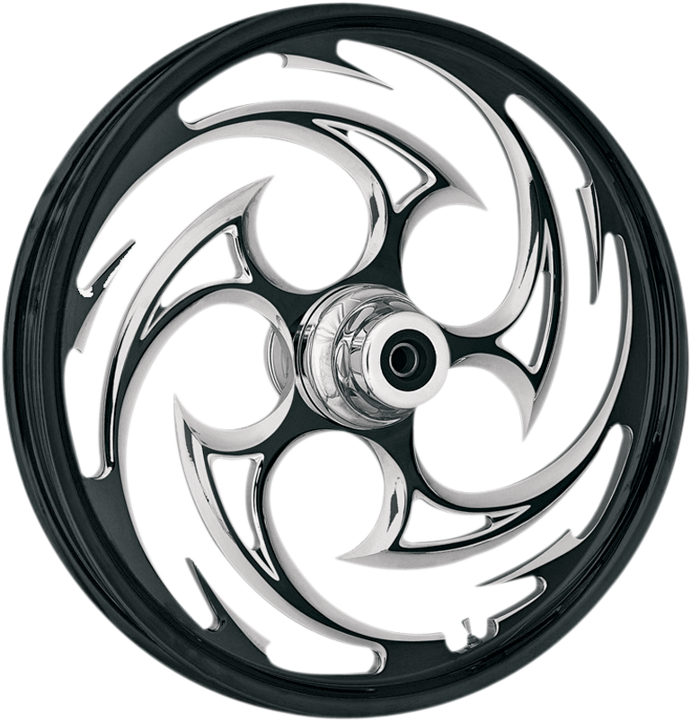RC COMPONENTS Wheel - Savage Eclipse - Front - Dual Disc/without ABS - Black Eclipse - 21x3.50 - '00-'07 FLT 21350-9917-85E — image 2