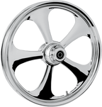 RC COMPONENTS Wheel - Nitro - Front - Dual Disc/without ABS - Chrome - 21x3.5 - '00-'07 FLT 21350-9917-92C — image 1