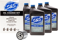 S&S CYCLE Oil Change Kit - Chrome Filter - '84-'99 Big Twin/'86-'22 Sportster - 4 US quarts 218940 — image 1