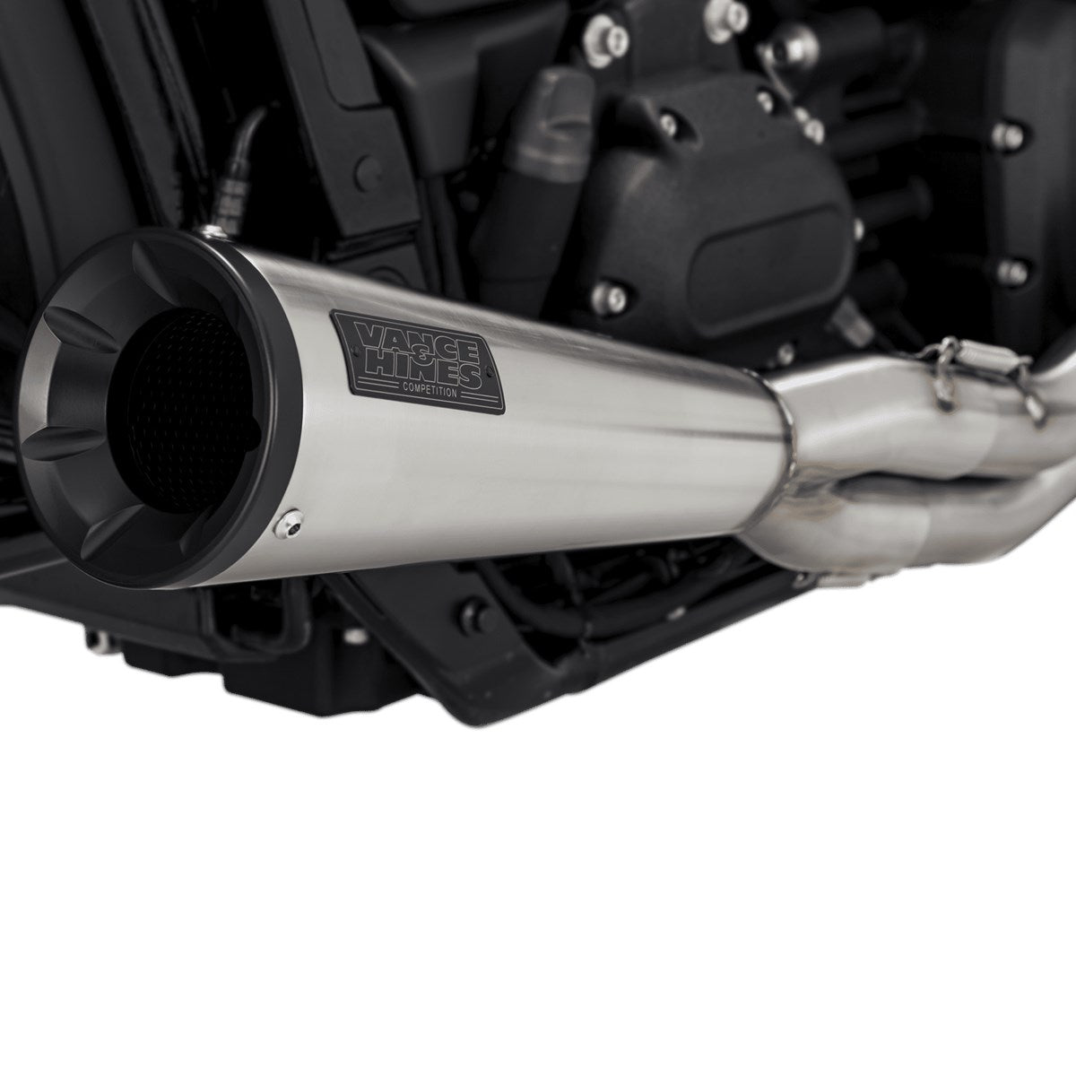 Vance & Hines Stainless 2-1 Upsweep - Softail – Stainless Brushed – 27323 — manufacturer image 2