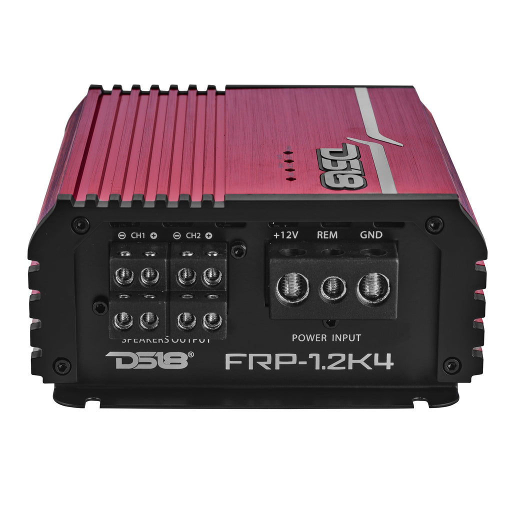 DS18 FRP-1.2K4/RD Compact 4-Channel Full-Range Class-D Amplifier | 1200W RMS - Red — image 4