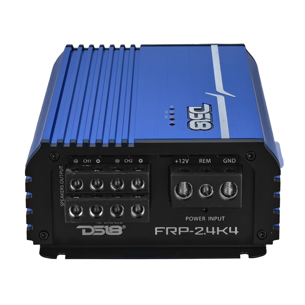 DS18 FRP-2.4K4/BL Compact 4-Channel Full-Range Class-D Amplifier | 2400W RMS - Blue — image 4