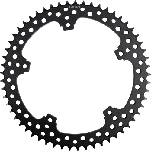 ARLEN NESS Rear Sprocket - Jagged - 57 Tooth - Black - FLT/FLH 300-204 — image 1