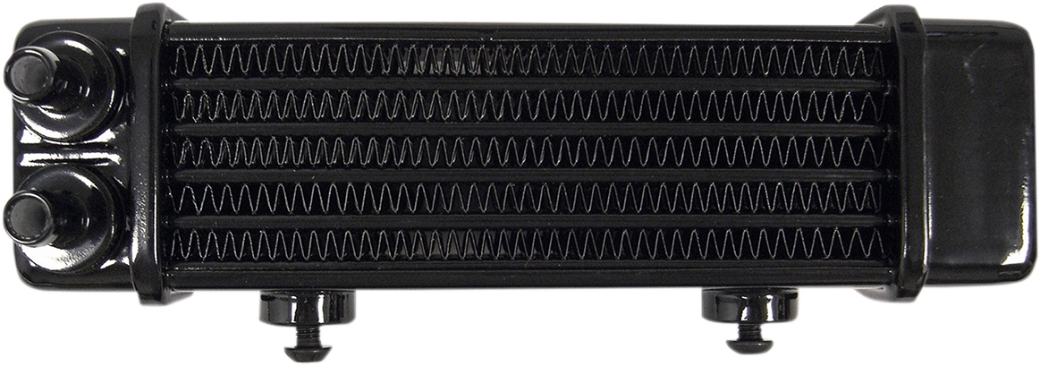 JAGG OIL COOLERS Universal Oil Cooler - 6-Row - Gloss Black — image 1