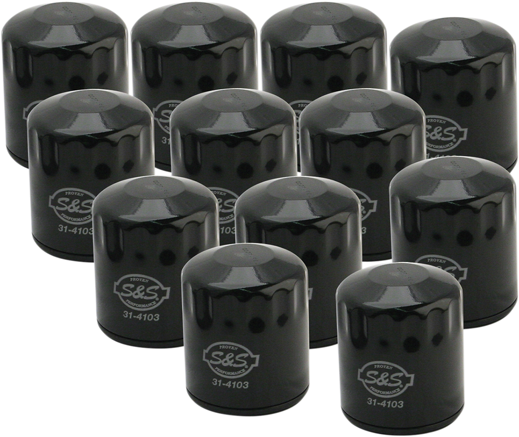 S&S CYCLE Oil Filters - Black - 12-Pack — image 1