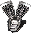 S&S CYCLE T124 Long Block Engine - Wrinkle Black and Chrome - Touring 310-0401A — image 1