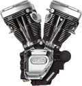 S&S CYCLE T143 Long Block Engine - Wrinkle Black and Chrome - Touring 310-0548A — image 1