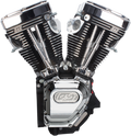 S&S CYCLE T143 Long Block Engine - Wrinkle Black and Chrome - Touring | Dyna 310-0737A — image 1