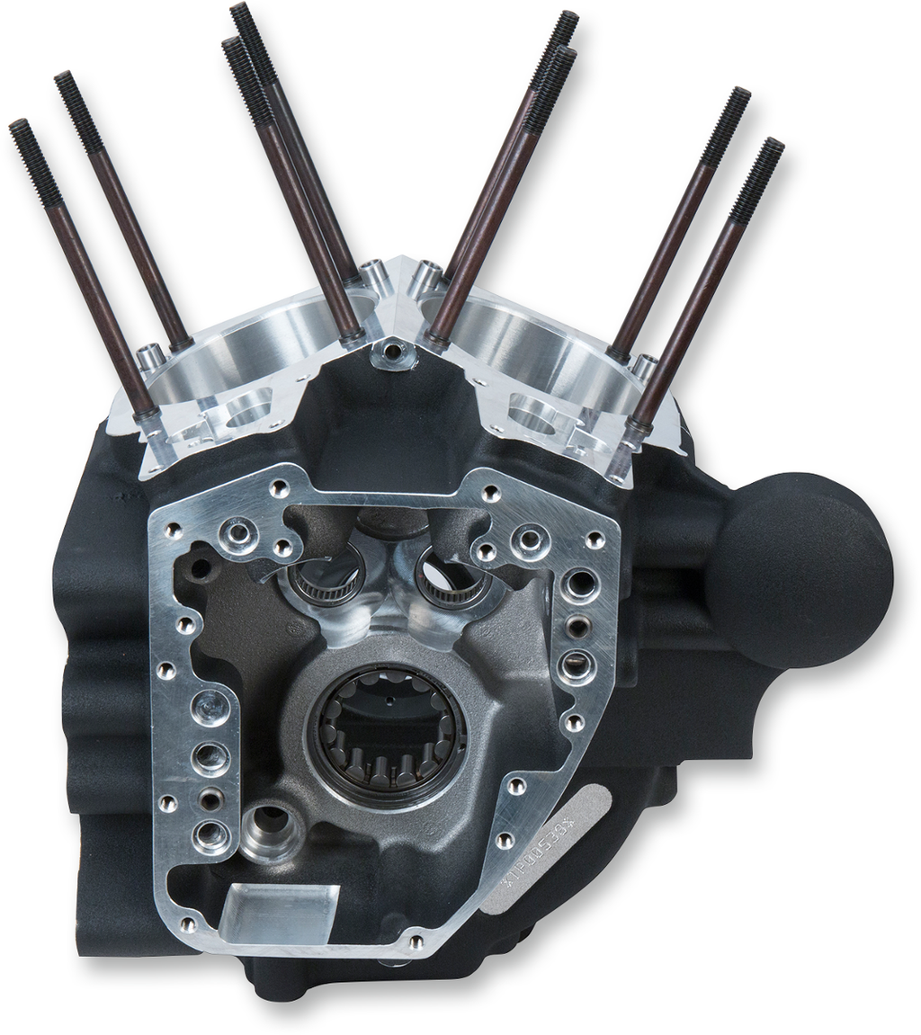 S&S CYCLE Crankcase - 4.125" Bore w/Stock Bolt Pattern - Wrinkle Black - Dyna 310-0856 — image 2