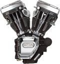 S&S CYCLE T143 Long Block Engine - Wrinkle Black and Chrome - Dyna 310-0883A — image 1