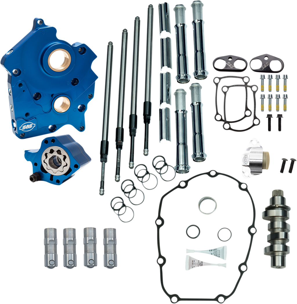 S&S CYCLE Cam Chest Kit - Water Cooled - Chain Drive - 465 Cam - Chrome Pushrod Tubes - M8 310-0999C — image 1