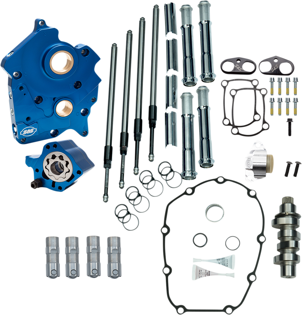 S&S CYCLE Cam Chest Kit - Water Cooled - Chain Drive - 475 Cam - Chrome Pushrod Tubes - M8 310-1000C — image 1