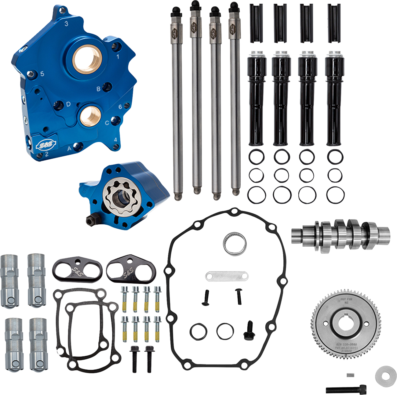 S&S CYCLE Cam Chest Kit - Water Cooled - Gear Drive - 475 Cam - Chrome Pushrod Tubes - M8 310-1002B — image 2