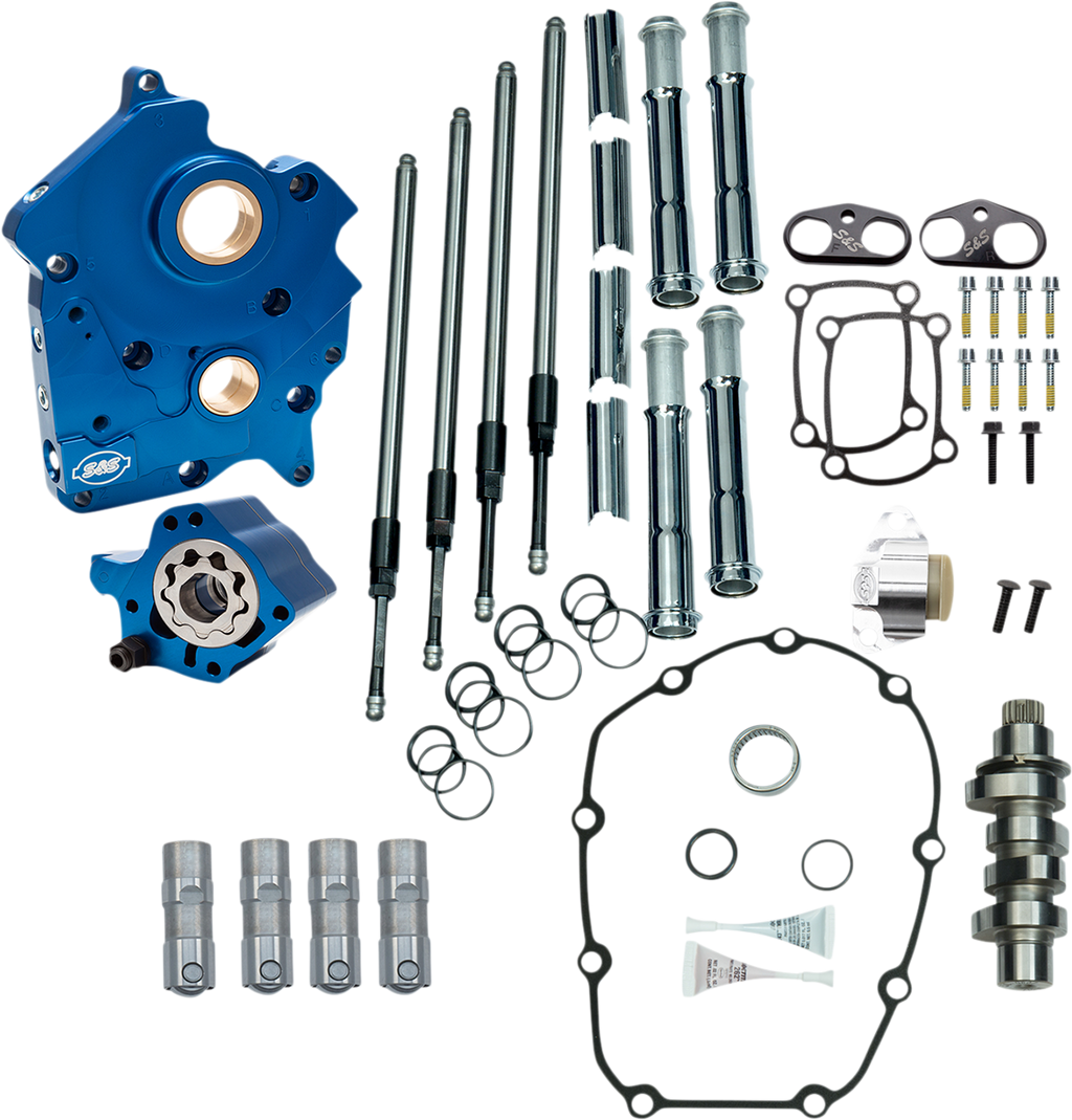 S&S CYCLE Cam Chest Kit - Oil Cooled - Chain Drive - 475 Cam - Chrome Pushrod Tubes - M8 310-1004C — image 2