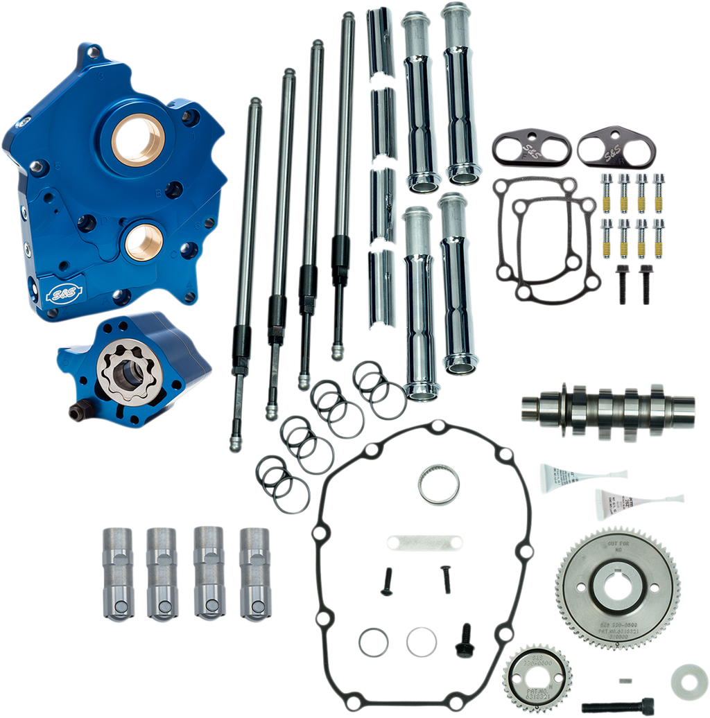 S&S CYCLE Cam Chest Kit with Plate - Gear Drive - Oil Cooled - 465 Cam - Chrome Pushrods - M8 310-1005A — image 2