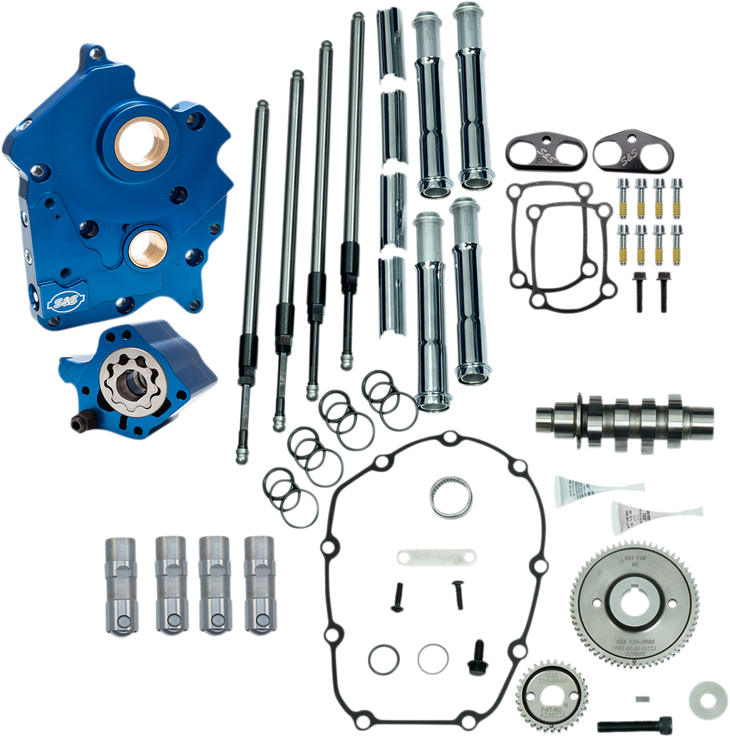 S&S CYCLE Cam Chest Kit - Oil Cooled - Gear Drive - 465 Cam - Chrome Pushrod Tubes - M8 310-1005B — image 1