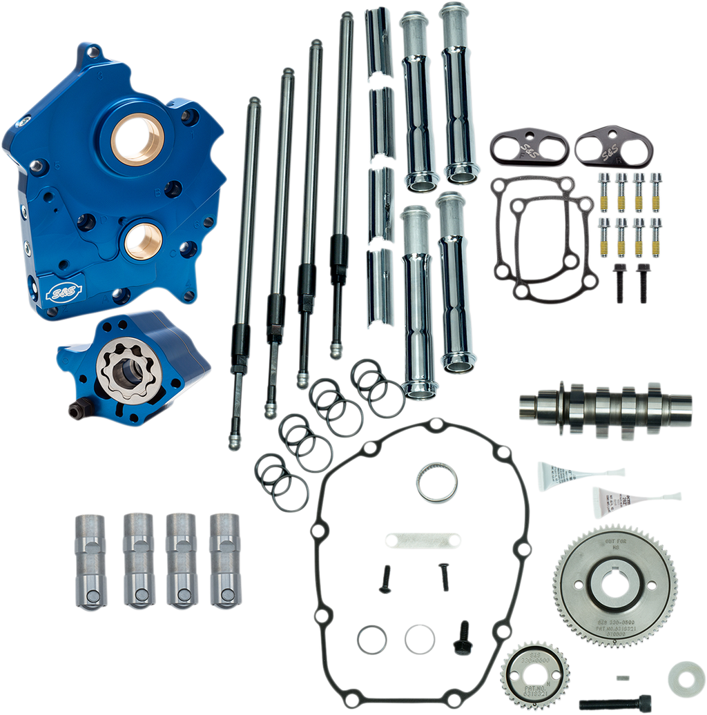 S&S CYCLE Cam Chest Kit - Oil Cooled - Gear Drive - 475 Cam - Chrome Pushrod Tubes - M8 310-1006B — image 1