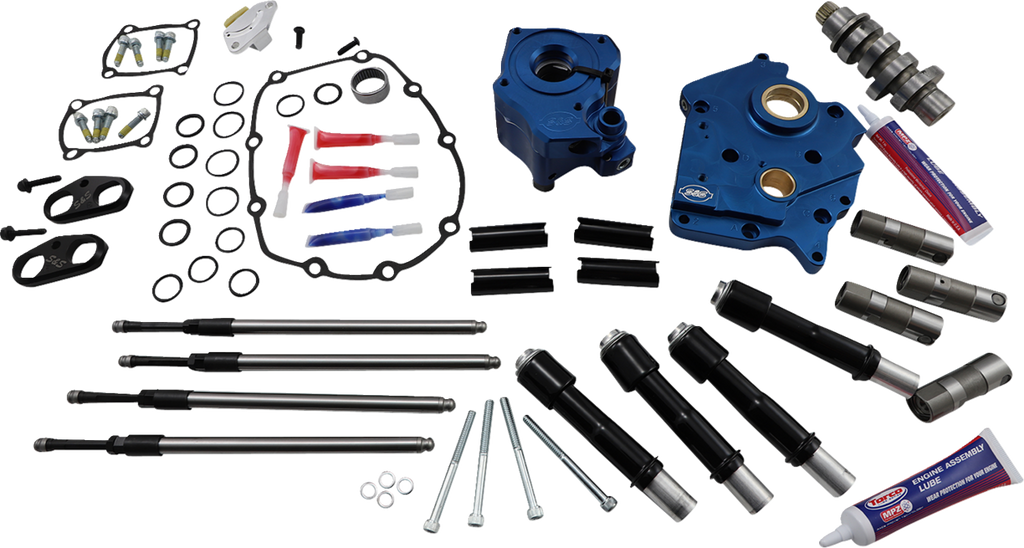 S&S CYCLE Cam Chest Kit - Water Cooled - Chain Drive - 465 Cam - Black Pushrod Tubes - M8 310-1007C — image 1