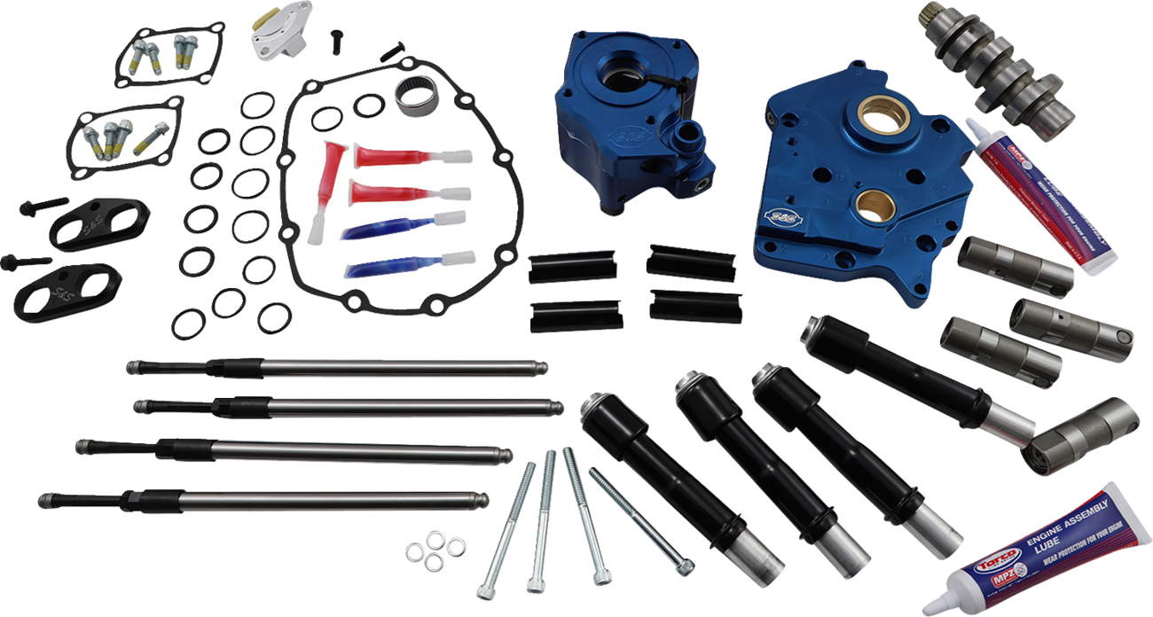S&S CYCLE Cam Chest Kit - Water Cooled - Chain Drive - 465 Cam - Black Pushrod Tubes - M8 310-1007C — image 1