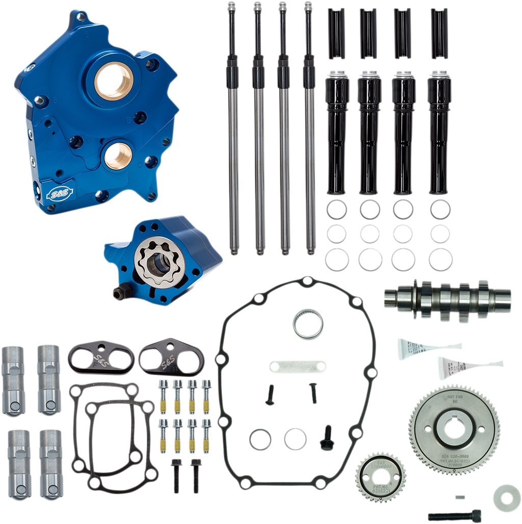 S&S CYCLE Cam Chest Kit - Water Cooled - Gear Drive - 465 Cam - Black Pushrod Tubes - M8 310-1009B — image 1