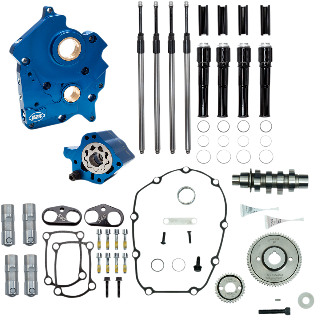 S&S CYCLE Cam Chest Kit with Plate - Gear Drive - Water Cooled - 475 Cam - Black Pushrods - M8 310-1010A — image 1