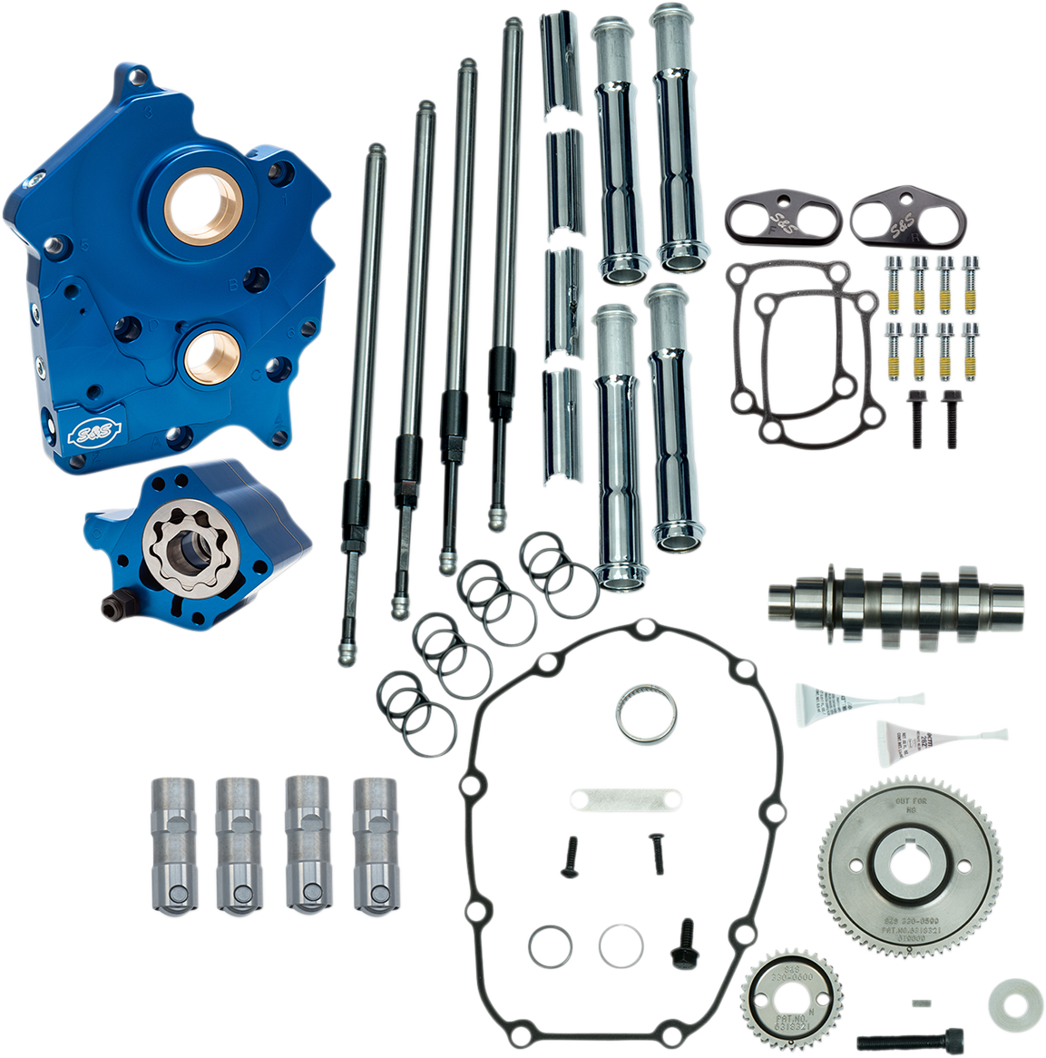 S&S CYCLE Cam Chest Kit with Plate - Gear Drive - Water Cooled - 475 Cam - Black Pushrods - M8 310-1010A — image 2