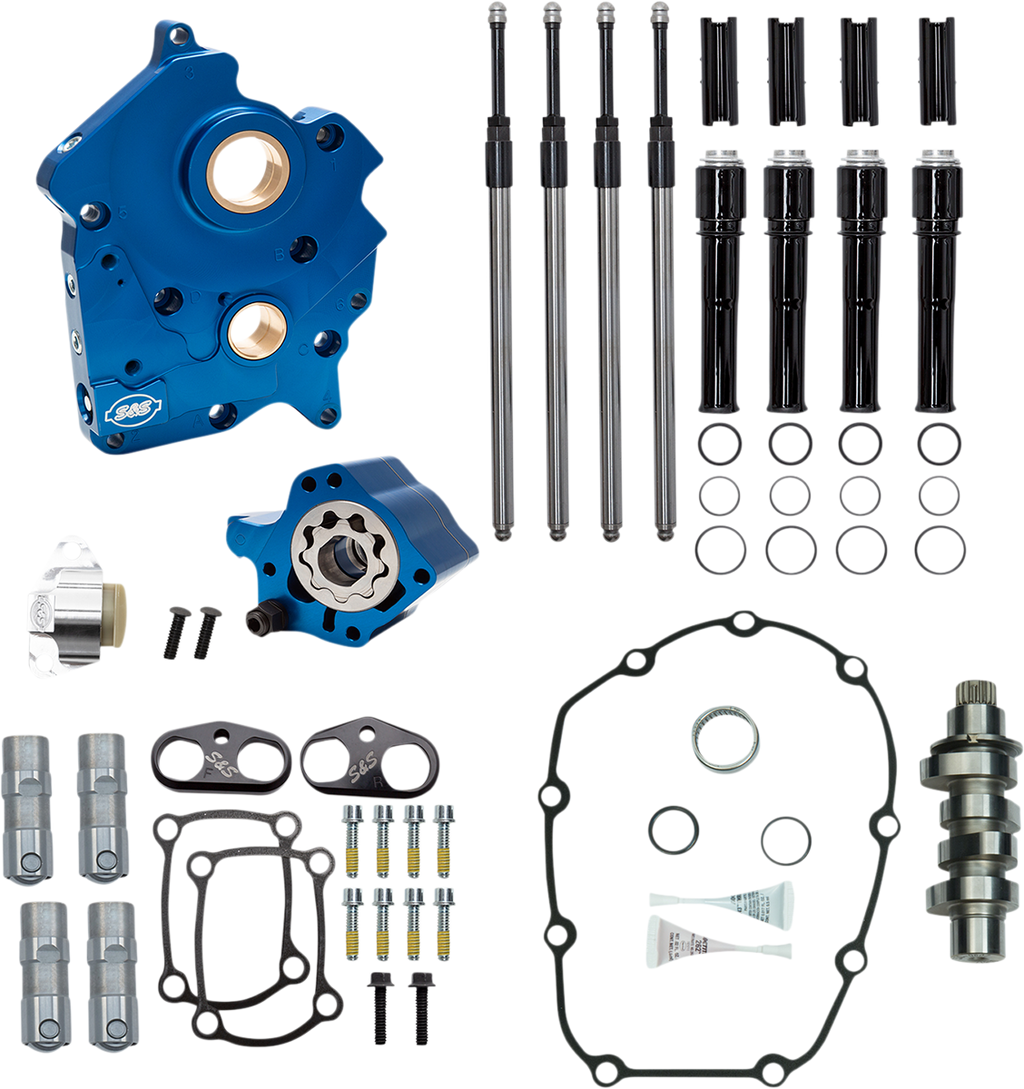S&S CYCLE Cam Chest Kit - Oil Cooled - Chain Drive - 465 Cam - Black Pushrod Tubes - M8 310-1011C — image 1