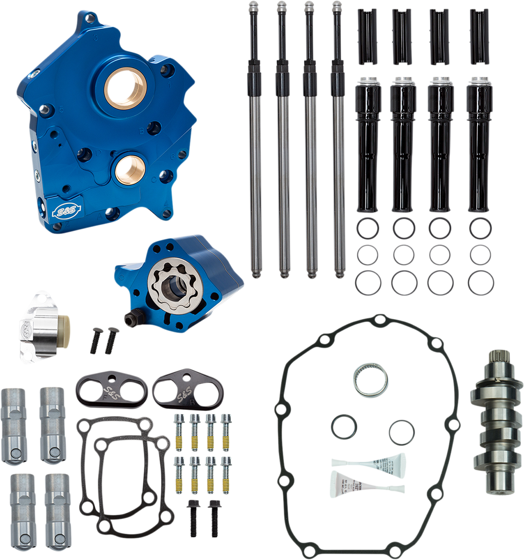 S&S CYCLE Cam Chest Kit - Oil Cooled - Chain Drive - 475 Cam - Black Pushrod Tubes - M8 310-1012C — image 1
