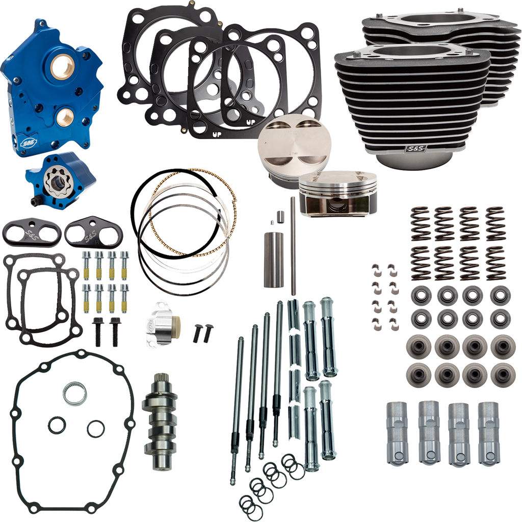 S&S CYCLE Power Pack - 4.375" Stroke - Water Cooled - Black w/Highlights - M8 310-1050C — image 1
