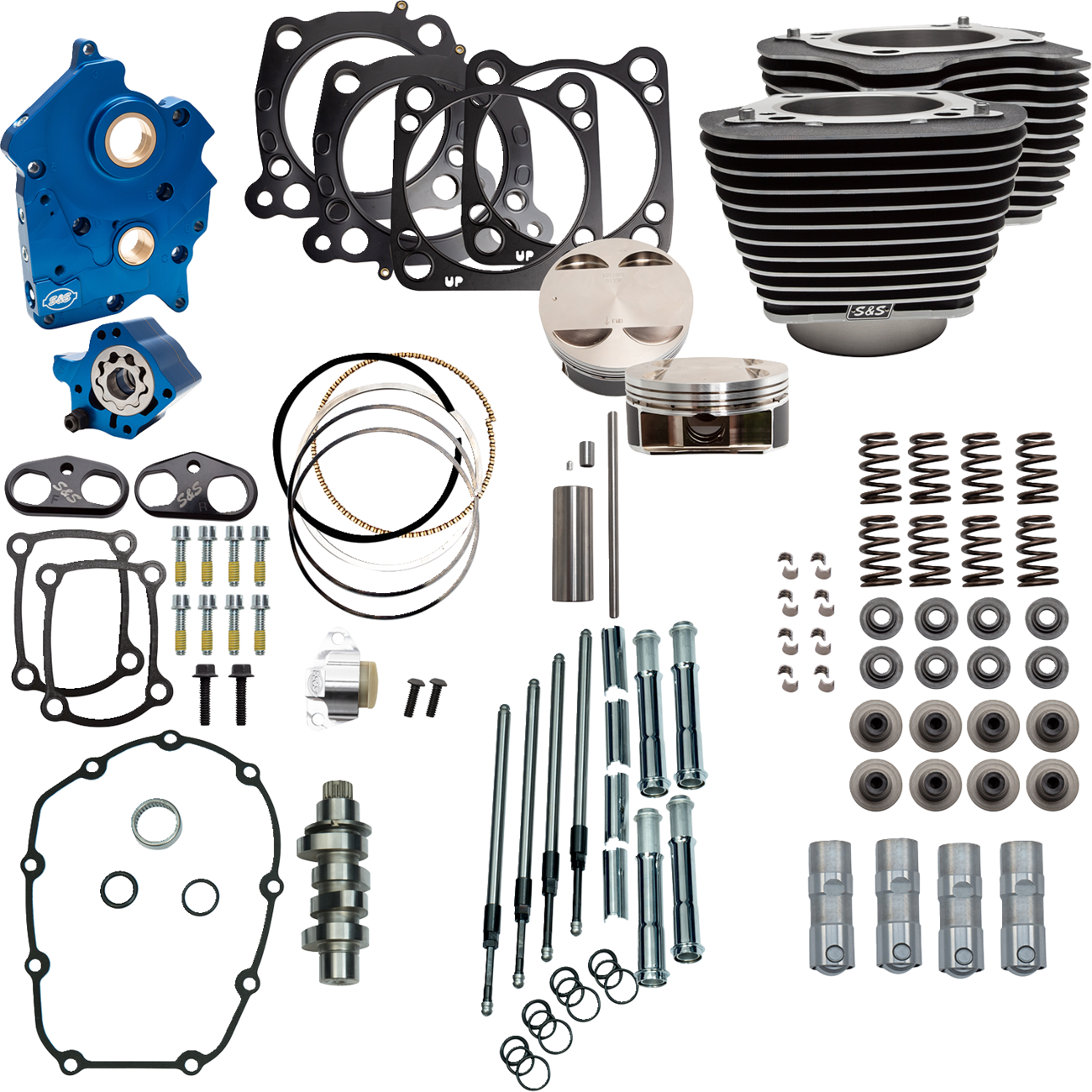 S&S CYCLE Power Pack - 4.375" Stroke - Water Cooled - Black w/Highlights - M8 310-1050C — image 1