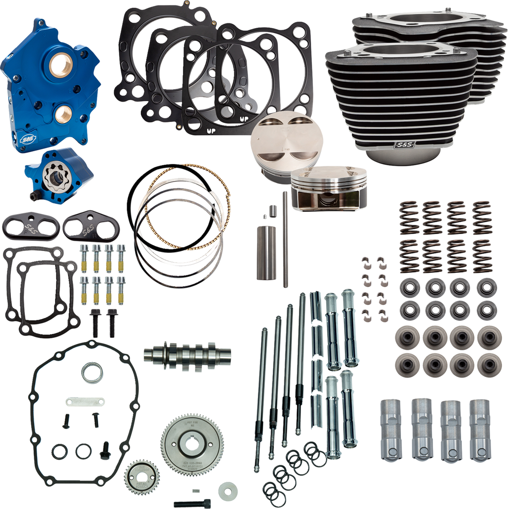 S&S CYCLE Power Pack - 4.375" Stroke - Water Cooled - Black w/Highlights - M8 310-1051C — image 1
