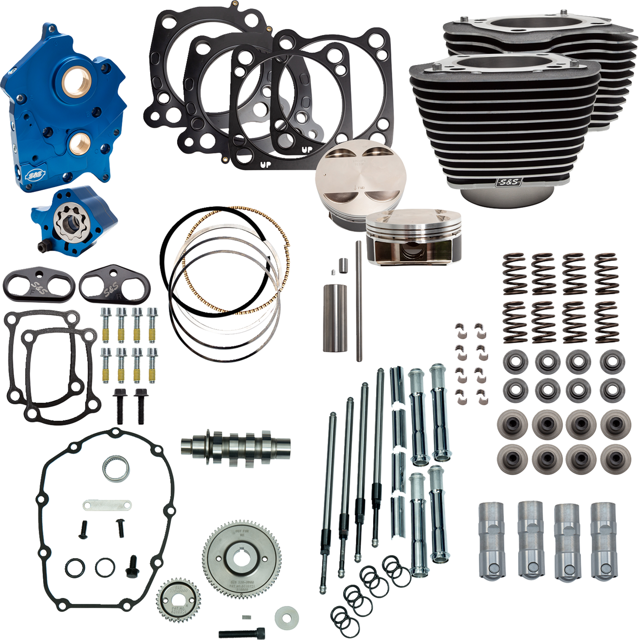 S&S CYCLE Power Pack - 4.375" Stroke - Water Cooled - Black w/Highlights - M8 310-1051C — image 1