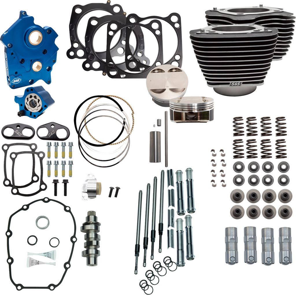 S&S CYCLE Power Pack - 4.375" Stroke - Oil Cooled - Black w/o Highlights - M8 310-1052C — image 1